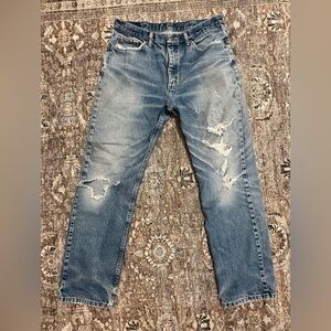Wrangler Distressed Straight Leg Jeans - Men’s 34 x 32 (likely early 2000s)